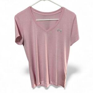 Under Armour Women's Light Pink V-Neck Tee